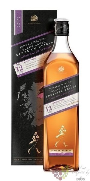 Johnnie Walker Black label Origin  Speyside  ltd. Scotch whisky 42% vol.  1.00 l