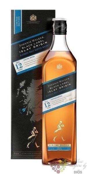 Johnnie Walker Black label Origin  Islay  ltd. Scotch whisky 42% vol.  1.00 l