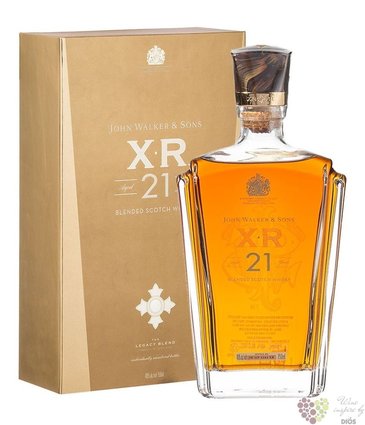 Johnnie Walker  XR  aged 21years blended Scotch whisky 40% vol.  1.00 l