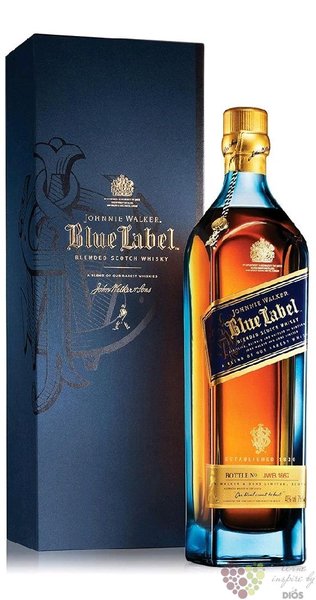 Johnnie Walker Blue label „ Original ” premium blended Scotch whisky 40% vol.  1.00 l