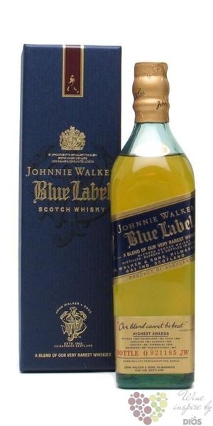 Johnnie Walker Blue label „ Original ” premium blended Scotch whisky 40% vol.  0.20 l