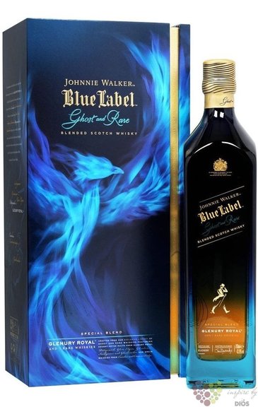 Johnnie Walker Blue label  Ghost &amp; Rare Glenury Royal  premium Scotch whisky 43.8% vol.  0.70