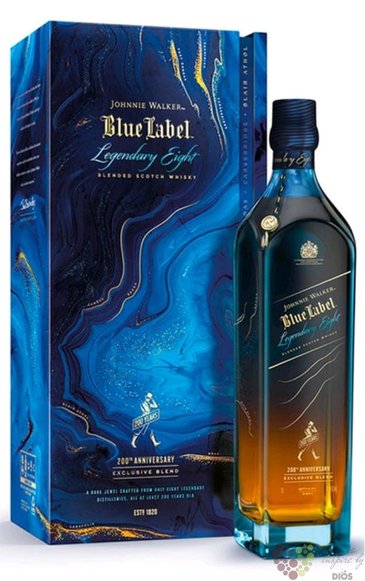 Johnnie Walker Blue label  Legendary Eight  premium Scotch whisky 43.8% vol.  0.70 l