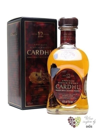 Cardhu 12 years old single malt Speyside Scotch whisky 40% vol.    0.70 l