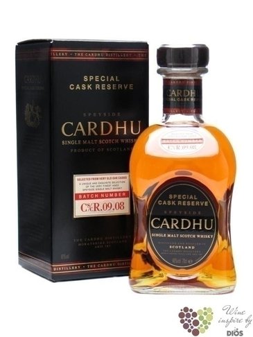 Cardhu  Special cask reserve 12.13  aged 12 years single malt Speyside whisky 40% vol.  0.70 l