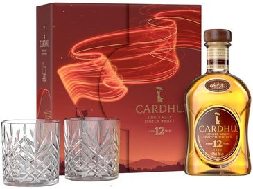 Cardhu 12 years old glass set Speyside whisky 40% vol. 0.70 l