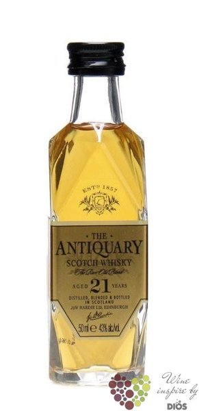 the Antiquary 21 years old blended Scotch whisky 40% vol.  0.05 l