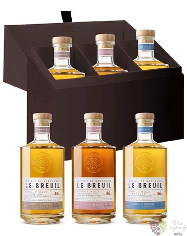Chateau du Breuil  le Breuil Origin  tasting set single malt French whisky 46% vol.  3x0.20 l