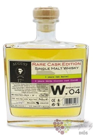 August 17Th Rare Cask Edition Xres Olorosso Belgian whisky by Wave 43%vol.  0.70 l