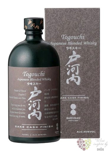 Togouchi  Sake cask  blended Japanese whisky 40% vol. 0.70 l