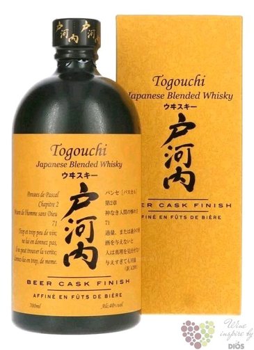Togouchi  Beer cask  blended Japanese whisky 40% vol. 0.70 l