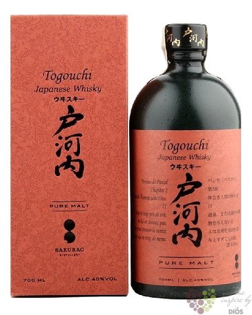 Togouchi Pure malt Japanese whisky 40% vol.  0.70 l