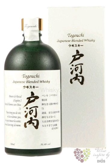 Togouchi  Blended   Japanese whisky 40% vol.  0.70 l