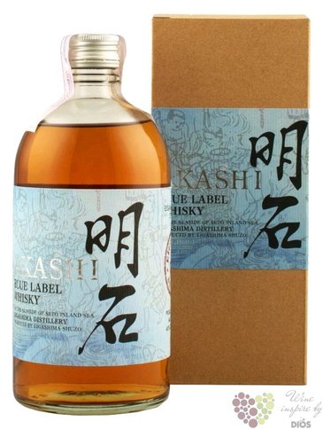 Akashi  Blue  gift box blended Japanese whisky White oak distillery 40% vol.  0.70 l