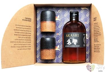 Akashi  Meisei  Gift pack of blended Japanese whisky by Eigashima White Oak 40% vol.  0.50 l