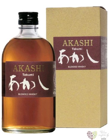 Akashi  Takumi  blended Japanese whisky by Eigashima White Oak 40% vol.  0.50 l