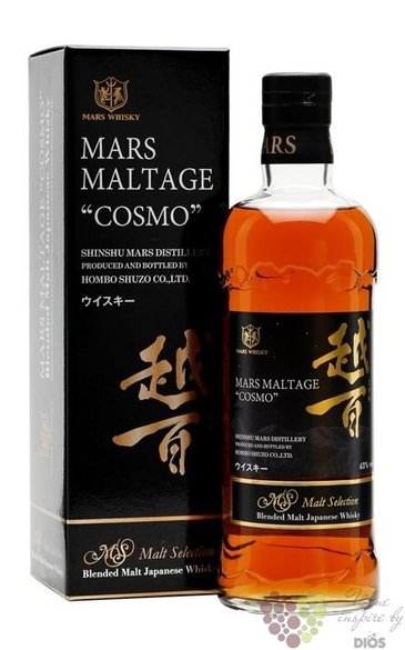 Hombo Shuzo  Mars maltage Cosmo  japanese blended malt whisky by Mars Shinsu 43% vol.  0.70 l