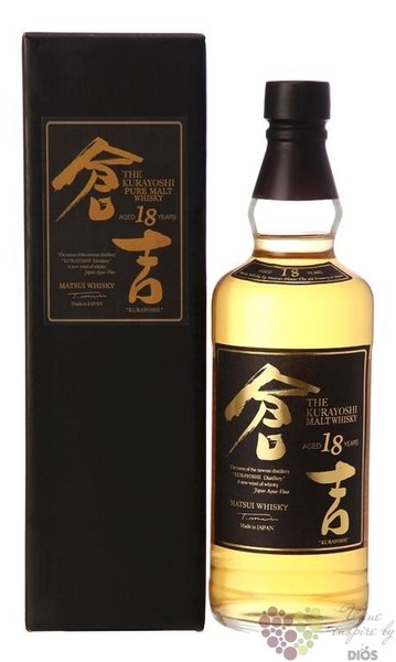 Kurayoshi 18 years pure malt Japanese whisky by Matsui Shuzou 50% vol.  0.70 l