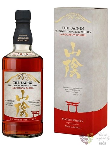Matsui the San In  Bourbon barrel  blended Japanese whisky 43% vol.  0.70 l