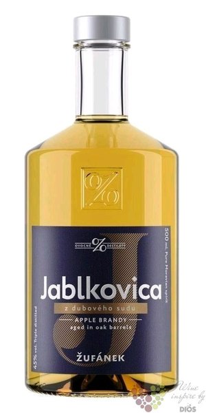 Jablkovica  Z dubovho sudu  Moravian apple brandy ufnek 45% vol. 0.50 l