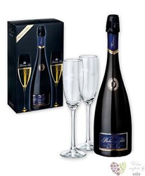 Bohemia sekt blanc  Prestige  Brut 2glass set  0.75 l