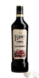 Fernet Stock „ Cranberry ” Bohemian herbal liqueur 27% vol.  1.00 l
