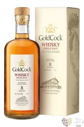 Gold Cock aged 8 years single malt moravian whisky 49.2% vol.  0.70 l