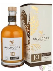Gold Cock aged 10 years single malt Moravian whisky 49.2% vol.  0.70 l