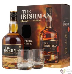 Irishman  Founders reserve  glass set Irish pot still whiskey 40% vol.  0.70l