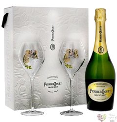 Perrier Jouet „ Grand ” 2glass set brut Epernay Champagne Aoc  0.75 l
