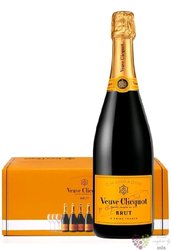 Veuve Clicquot Ponsardin blanc 6glass pack brut Champagne Aoc  6x0.75 l