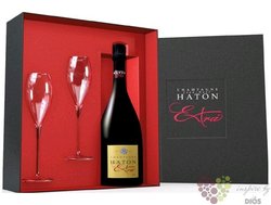 Jean Noël Haton „ Extra ” brut extra 2glass set Champagne Aoc  0.75 l