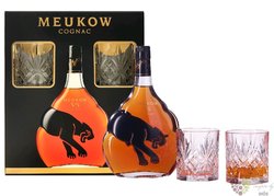 Meukow „ VS ” 2glass set Cognac Aoc 40% vol.  0.70 l