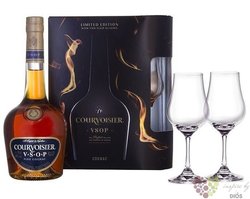 Courvoisier „ VSOP ” 2glass pack ed. 2014 Cognac Aoc 40% vol.  0.70 l