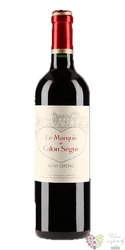 Marquis de Calon Sgur 2016 Saint Estephe 2nd wine Chateau Calon Sgur  0.75 l