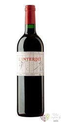 lInterdit de Valandraud 2000 vin rouge de Saint Emilion     0.75 l