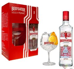Beefeater „ Original ” glass set London dry gin 40% vol.  0.70 l