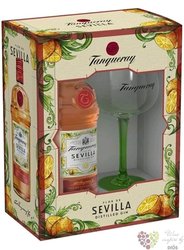 Tanqueray „ Flor de Sevilla ” glass set flavored English gin 41.3% vol.  0.70 l