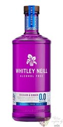 Whitley Neill Rhubarb &amp; Ginger alcohol free spirit 00% vol.  0.70 l