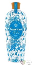 Generous „ Azur Citrus ” French flavored gin 40% vol.  0.70 l
