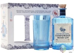 Drumshanbo „ Gunpowder ” glass set Irish botanicals gin 43% vol.  0.70 l