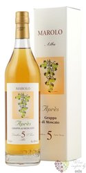 Grappa di Moscato Riserva „ Aprés ” distilleria Marolo 42% vol.  0.70 l
