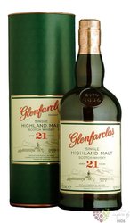 Glenfarclas 21 years old single malt Speyside whisky 43% vol.  0.70 l