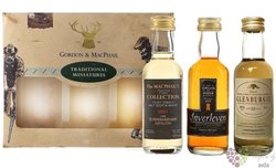 Gordon &amp; MacPhail  Traditional miniatures  gift set Highland whisky  3x0.05 l
