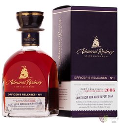 Admiral Rodney 2006 „ Officer´s release no.1 ” aged Saint Lucia rum 45% vol.  0.70 l