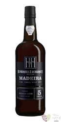 Henriques &amp; Henriques  Medium rich  aged 5 years vinho Madeira Do 19% vol.  0.75 l