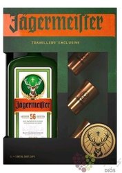 Jagermeister  Original  metal shots set German herbal liqueur 35% vol.  1.00 l