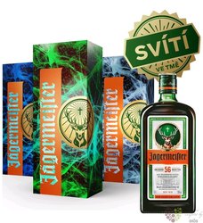 Jagermeister „ Glow in dark ” gift box German herbal liqueur 35% vol  0.70 l