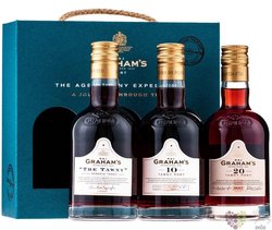W&amp;J Grahams  Tawny Selection  degustation gift set of Porto Doc 20% vol.  3x0.20 l