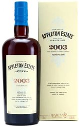 Appleton 2003 Estate  Heart Collections  aged Jamaican rum  63% vol.  0.70 l